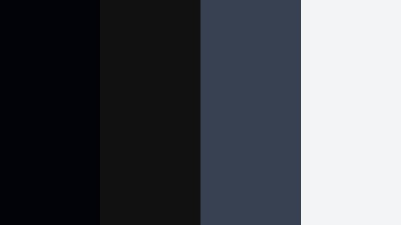 shadowframe cinema coal black color palette with hex codes