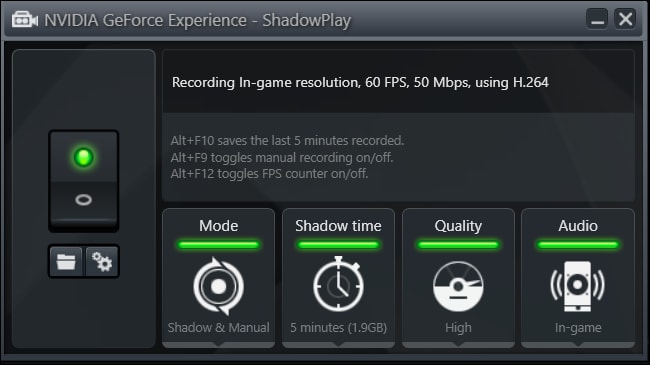 Shadowplay 錄製軟體