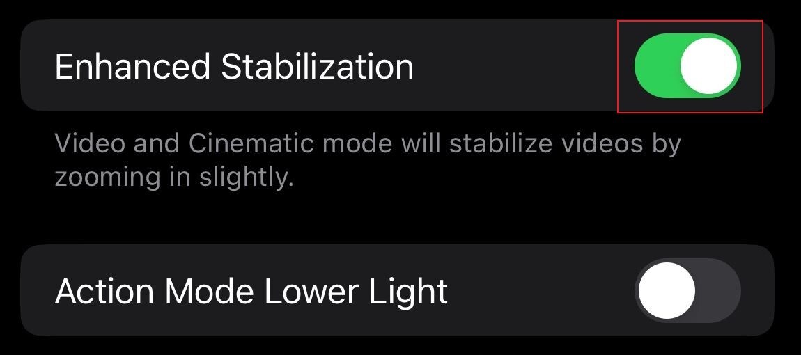 enhanced video stabilization