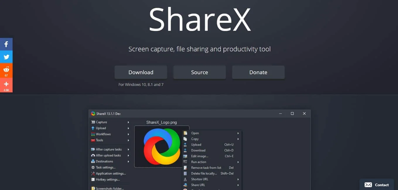 Enregistreur Sharex pour Slack