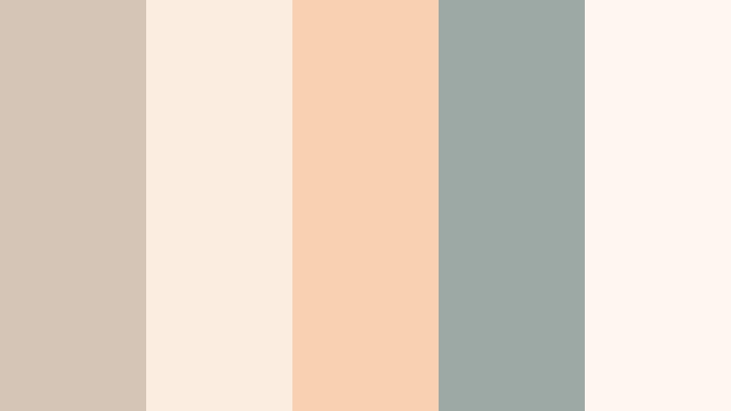 shell shoreline glow seashore taupe color palette with hex codes