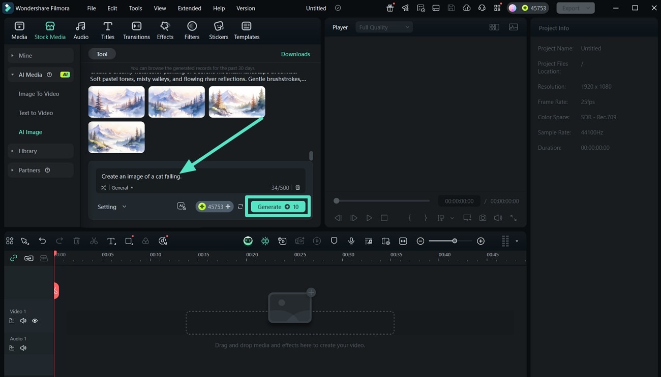 generate ai image with prompt