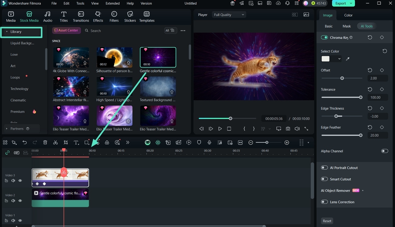 add background from library
