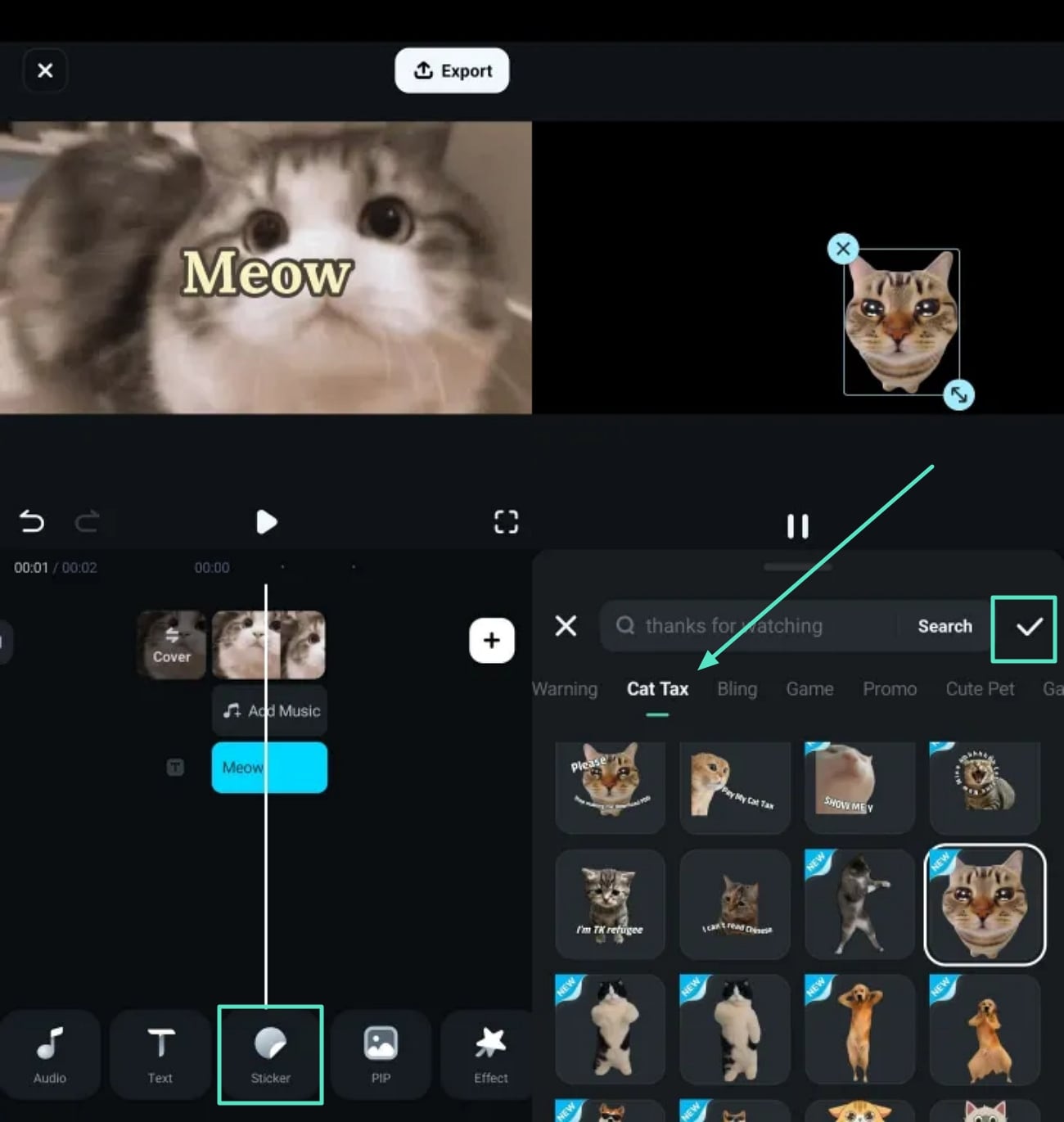 insert sticker on shooting star meme
