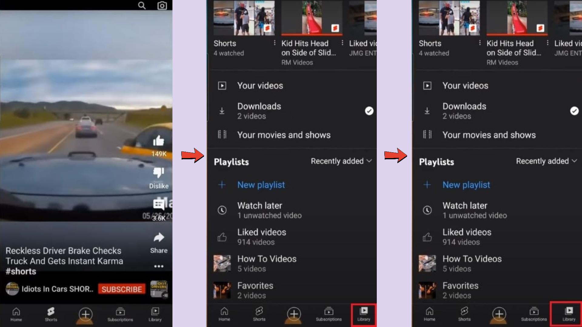 watching a shorts video on mobile
