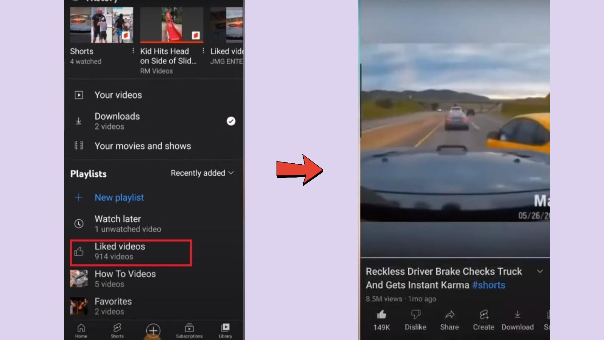 watching shorts like normal video mobile