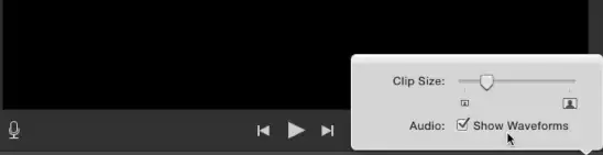 Show Audio Waveforms -iMovie