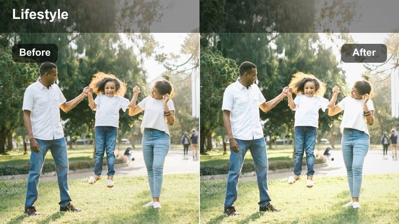 Lifestyle handheld vlog on a sidewalk with a soft film-like city color grade.