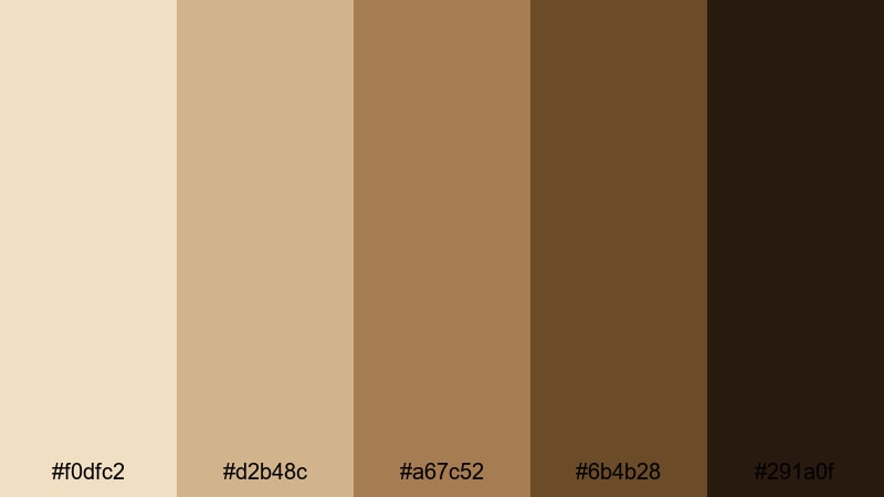 silent era studio sepia color palette with hex codes