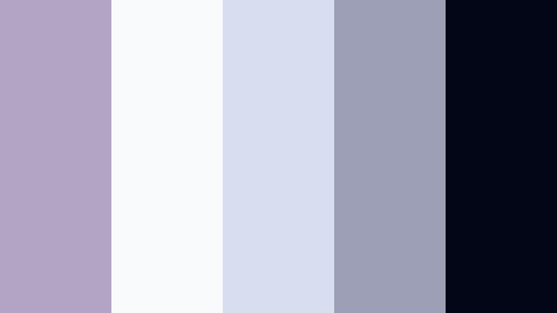 silk screen interface ash lavender color palette with hex codes