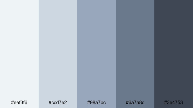 silver lining skies blue gray color palette with hex codes