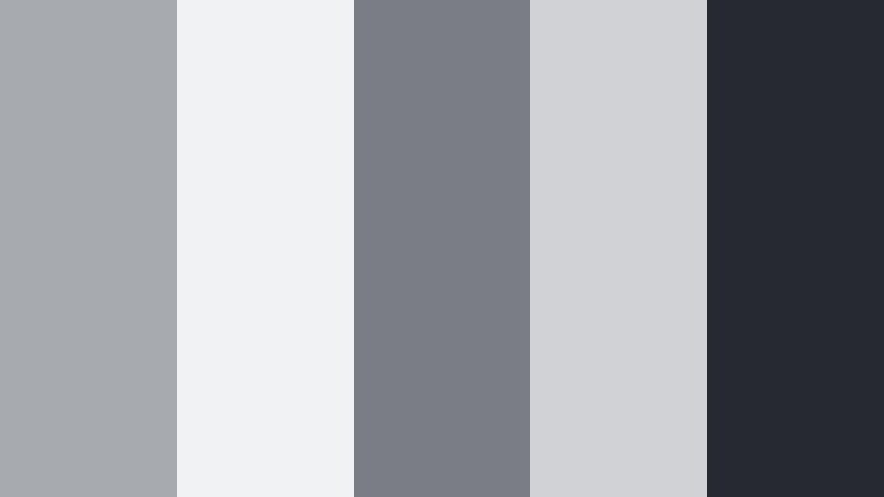 silver screen title card silver screen gray color palette with hex codes