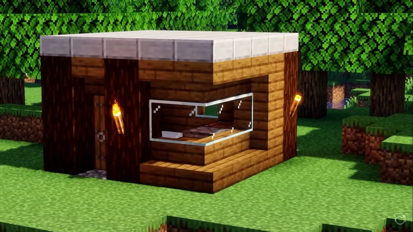 Casa de Madera Perfecta para Survival en Minecraft, Tutorial Casa  Minecraft Fácil, Como Hacer una Casa de Madera Perfecta para Survival en  Minecraft