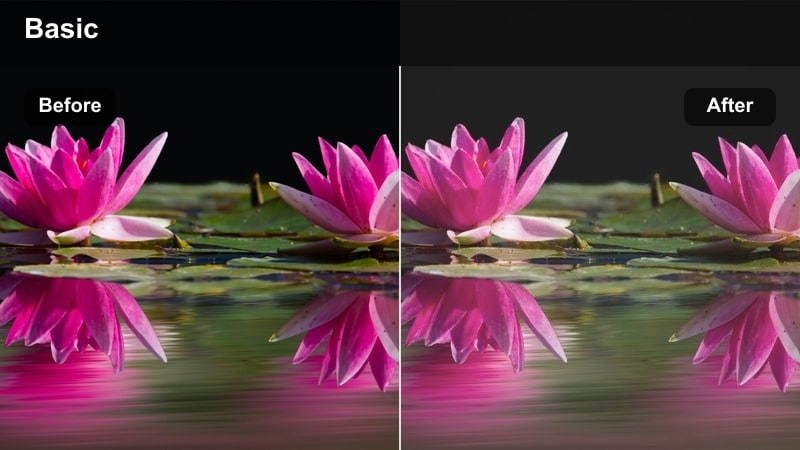 Bright living room with sunlit shelves and a person wiping a surface.
