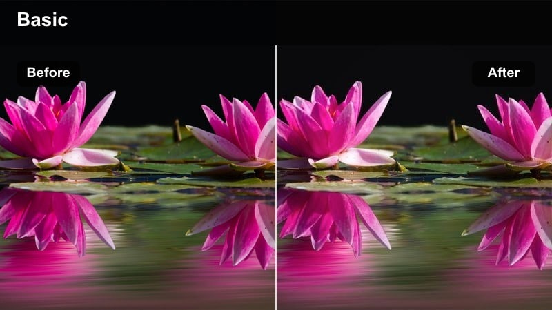 Empty rustic wooden kitchen counter with simple utensils neatly arranged