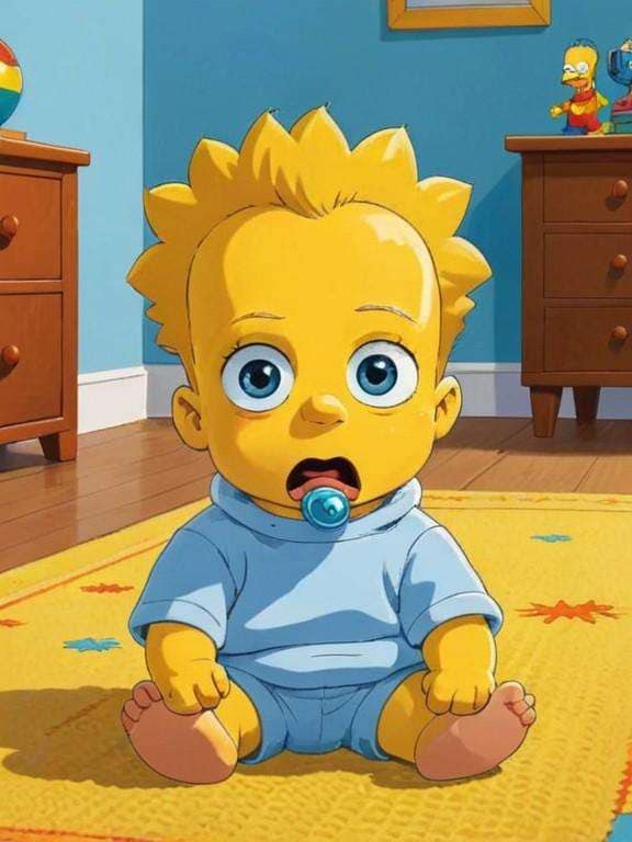 filmora desktop ai generated simpsons baby