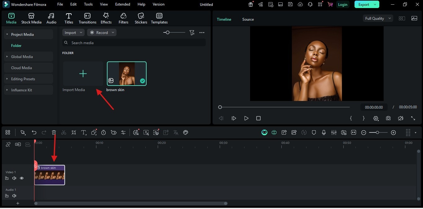 importing media file