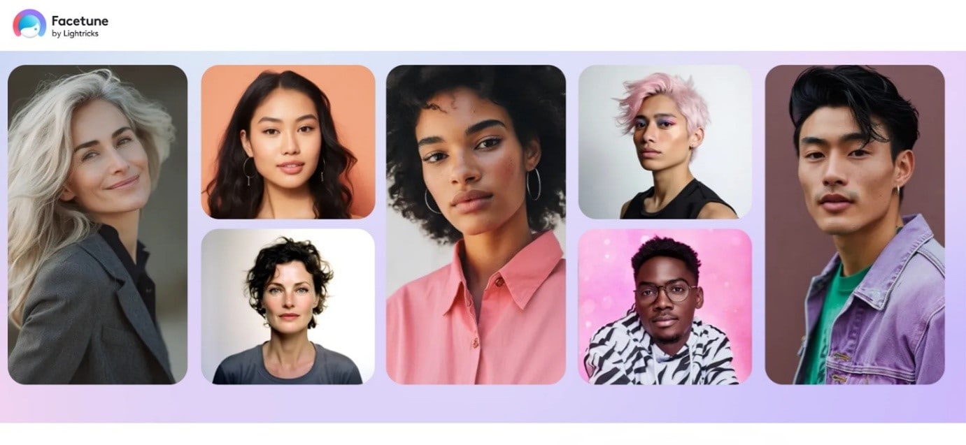 facetune website interface