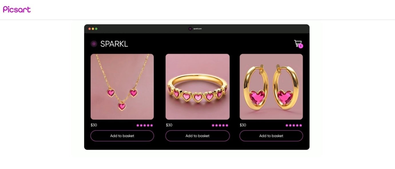 picsart website interface