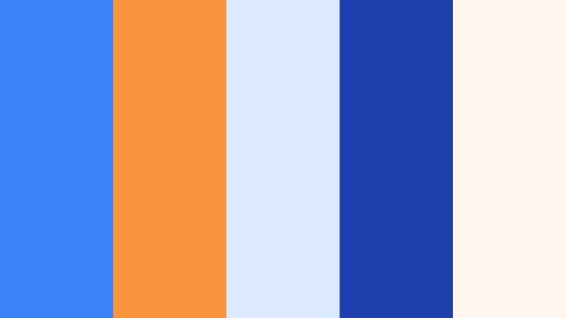 skyline spark royal blue and orange electronics store color color palette with hex codes