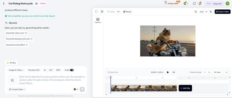 edit ai video in skywork
