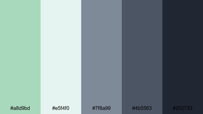 slate and celadon balance celadon color palette with hex codes