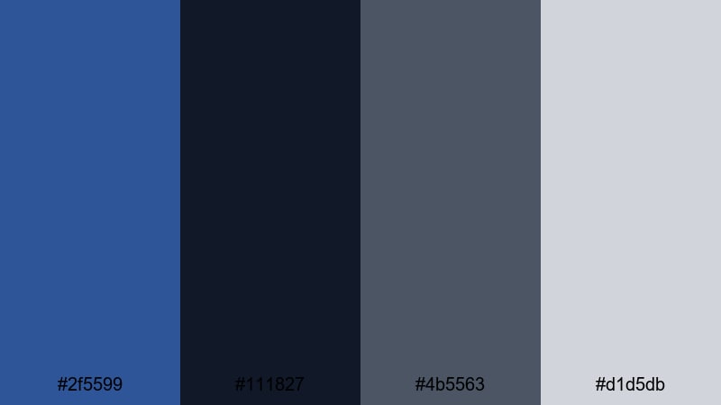slate blueprint grid french blue color palette with hex codes