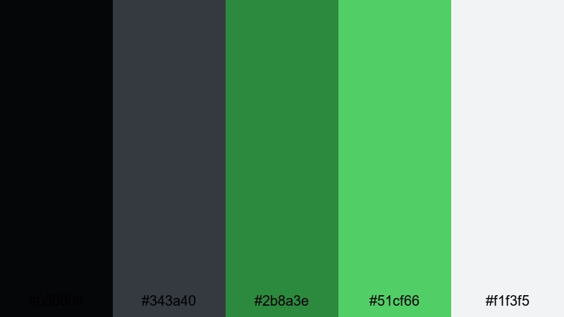 slate dashboard fresh black color palette with hex codes