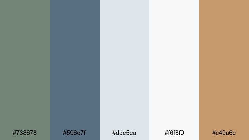 slate glass conference xanadu color palette with hex codes