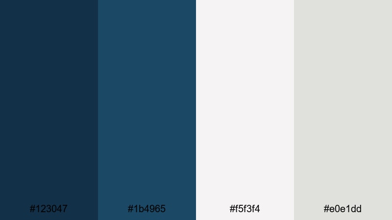 slate harbor branding sea blue color palette with hex codes