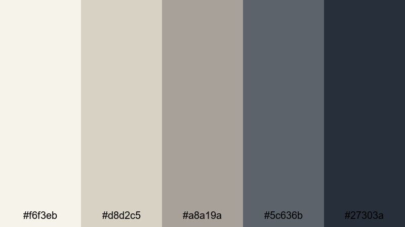 slate ribbon luxe white gold color palette with hex codes