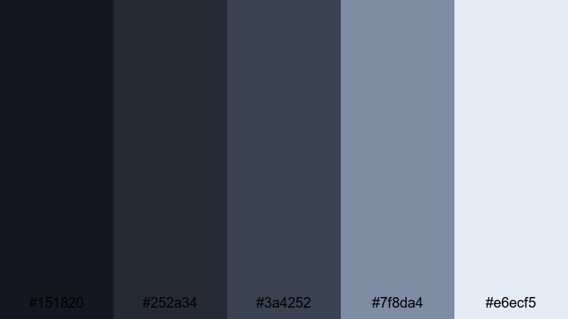 slate skyline minimal moonlight color palette with hex codes