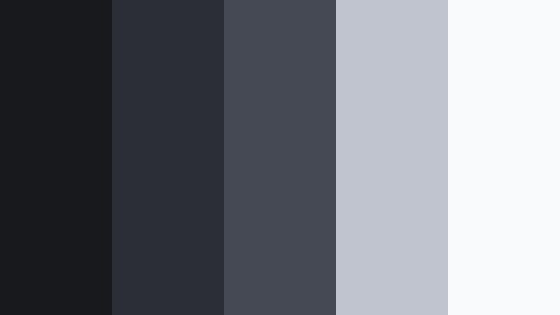 slate workspace calm midnight ash color palette with hex codes