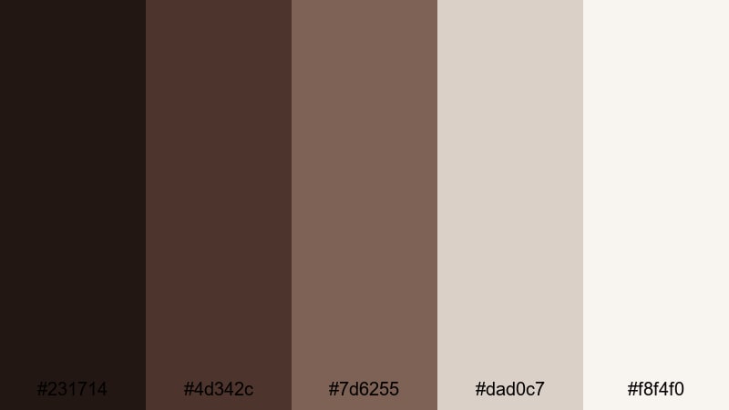 sleek cold brew ui coffee brown color palette with hex codes