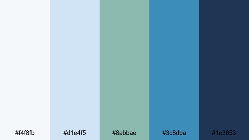 sleek dashboard aqua blue light blue color palette with hex codes