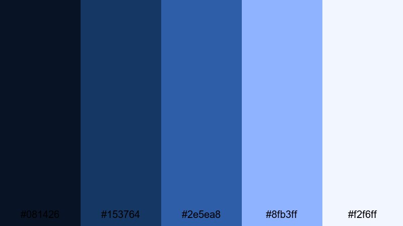 sleek sapphire interface royal color palette with hex codes