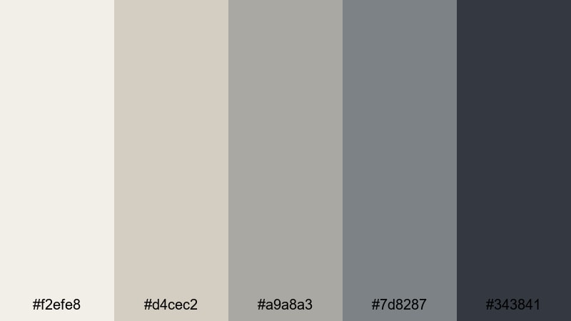 sleek startup suite beige gray color palette with hex codes