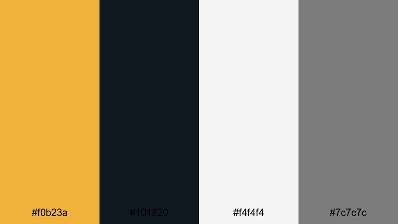 sleek ui contrast mustard yellow color palette with hex codes