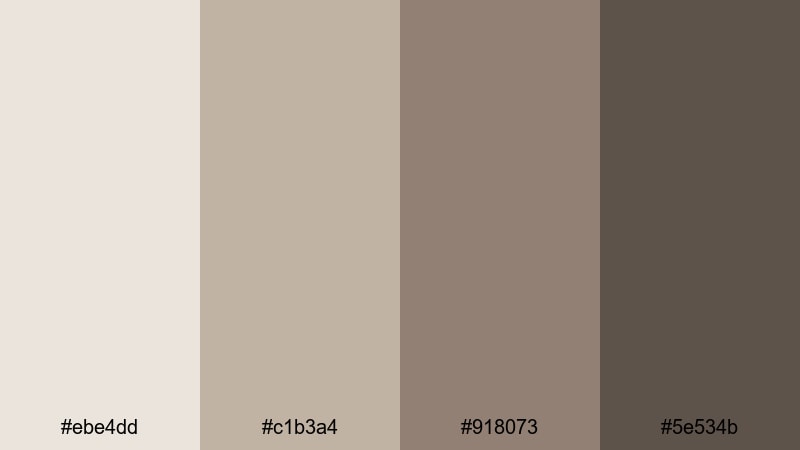 slide deck neutral beat gray brown color palette with hex codes