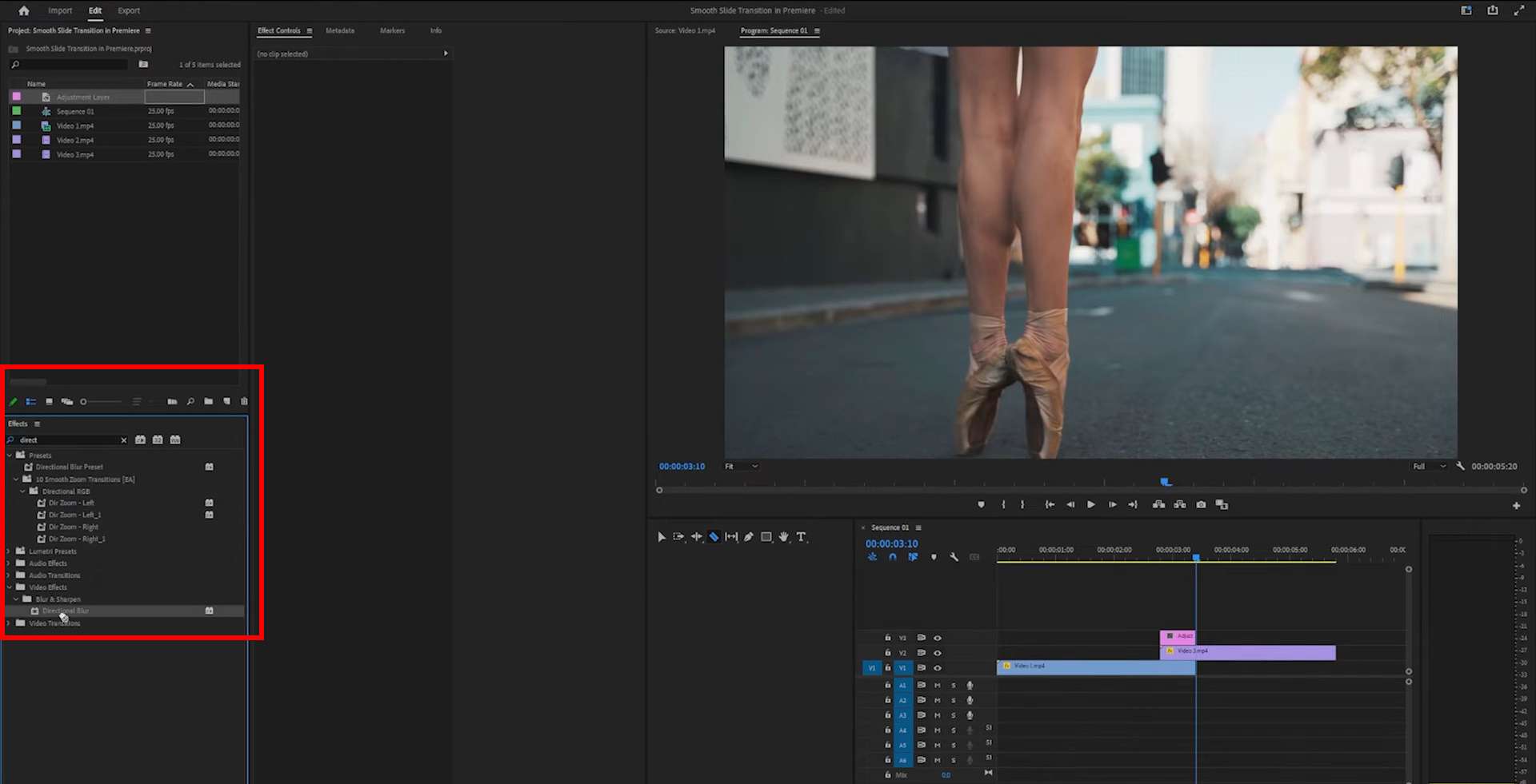 add effect and cut adjustment layer