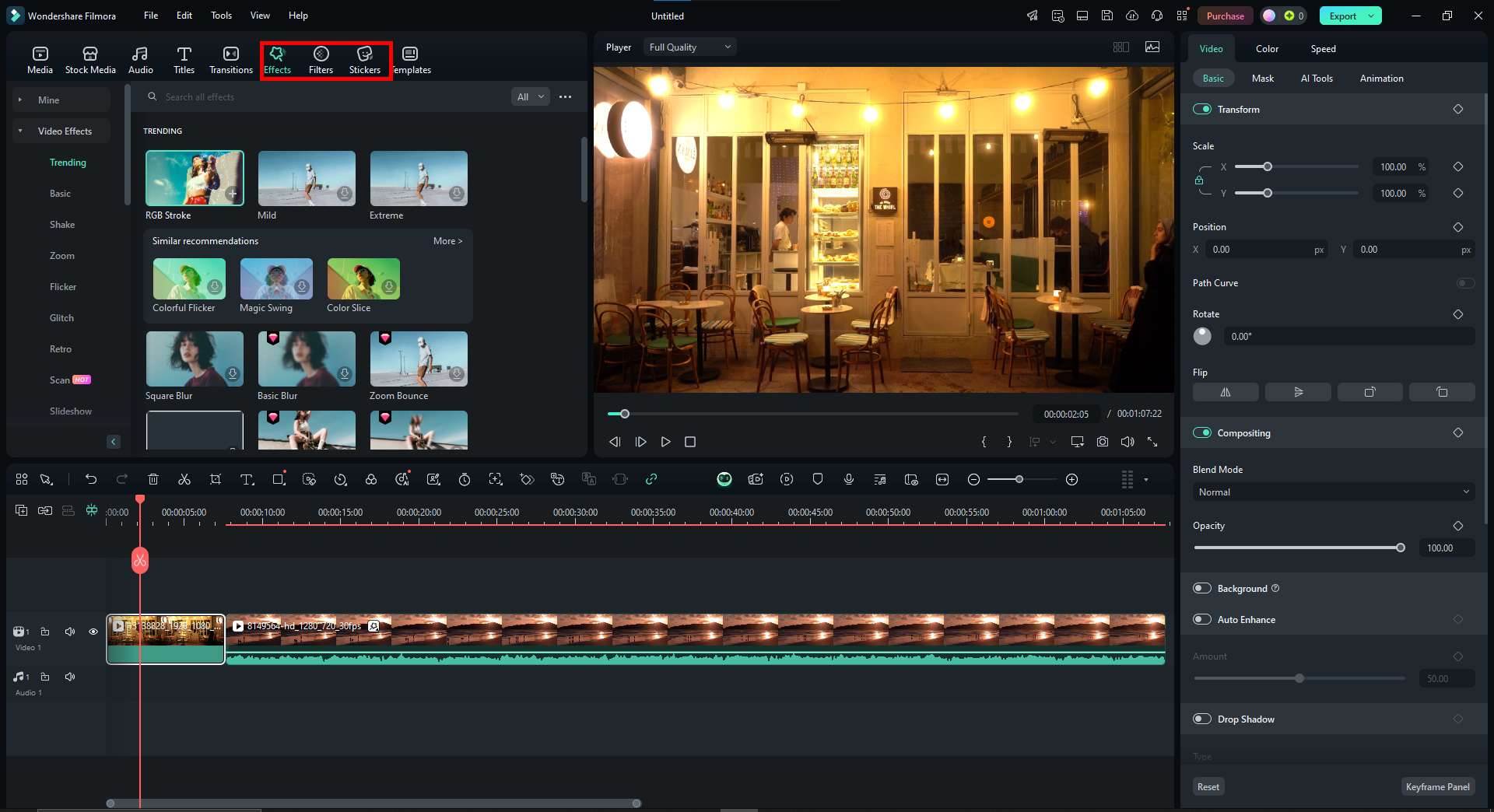 navigate to the header for additional elements