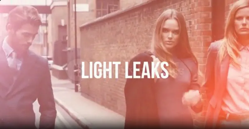 light leaks after effects slideshow template