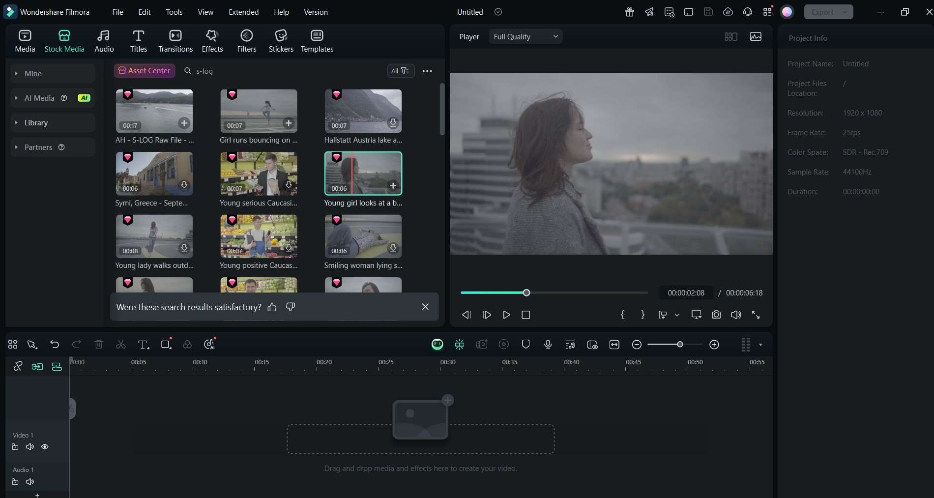 filmora editing interface