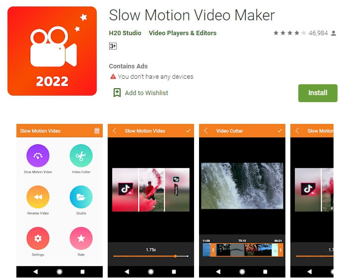 Android-приложение Slow Motion Video Maker