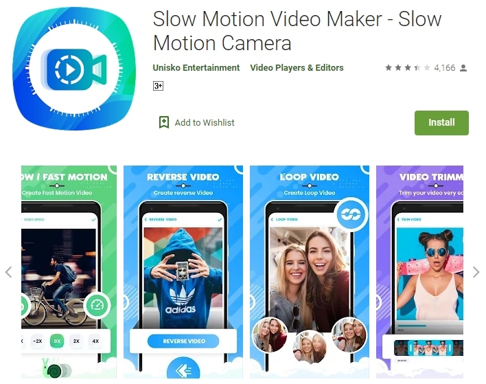 aplicación slow motion video maker slow motion camera