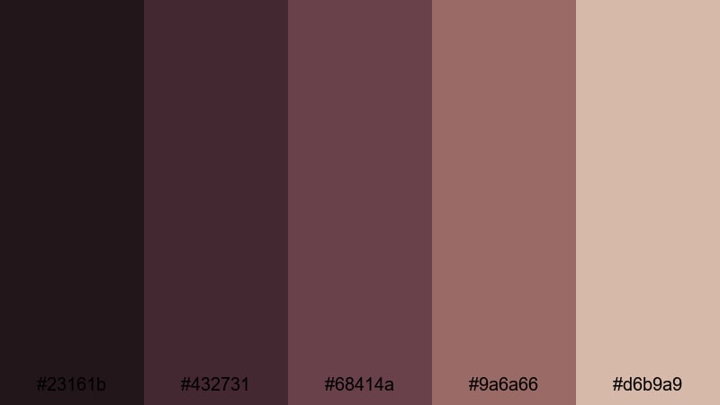 smoked fig cinema purple brown color palette with hex codes