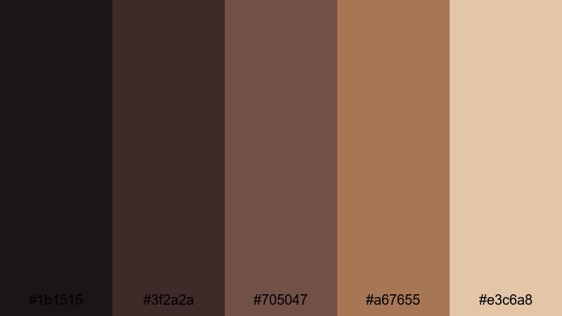 smoky coffeehouse set 90s grunge color palette with hex codes