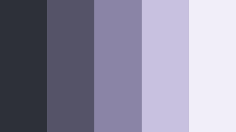 smoky lavender drift stormy graphite color palette with hex codes