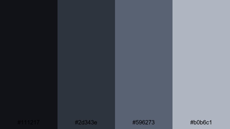 smoky loft minimal charcoal color palette with hex codes