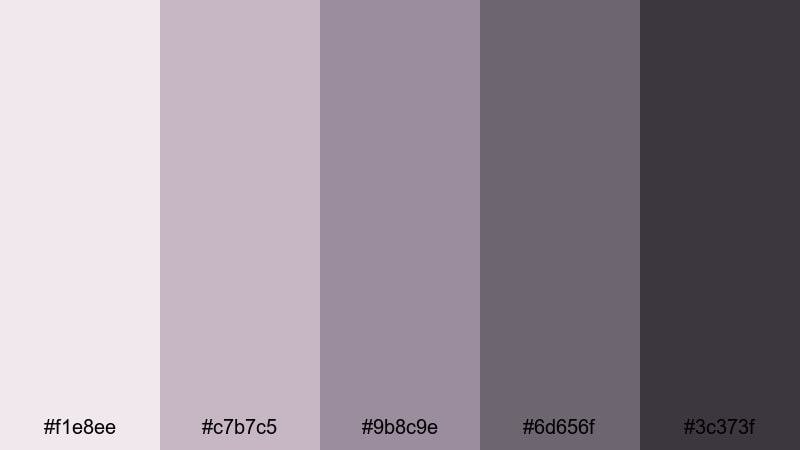 smoky mauve neutrals mauve color palette with hex codes